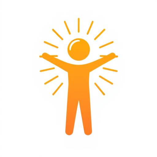 Accessibility logo depicting a figure with outstretched arms embracing inclusivity.